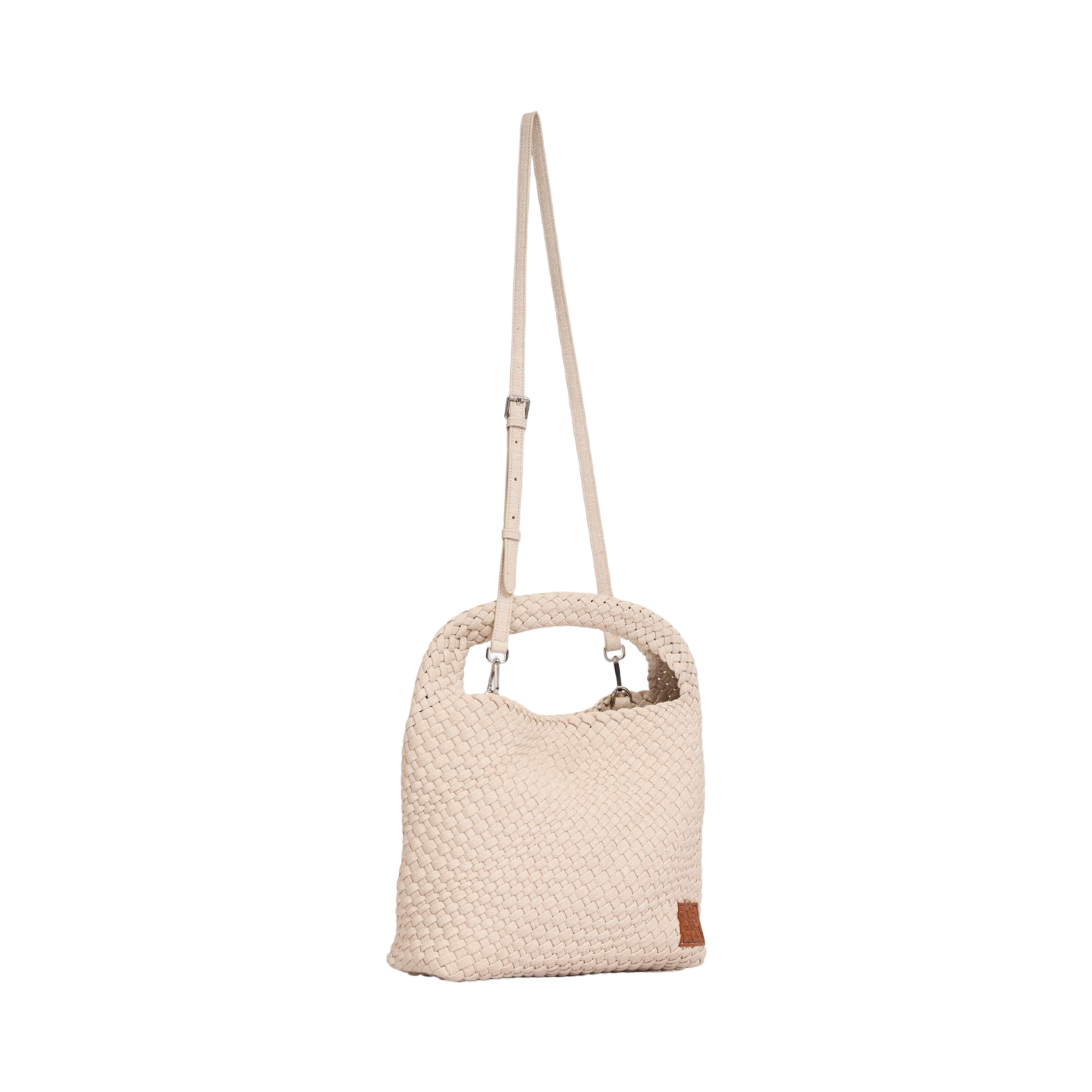 Woven Tote Bag L – Ivory Denim