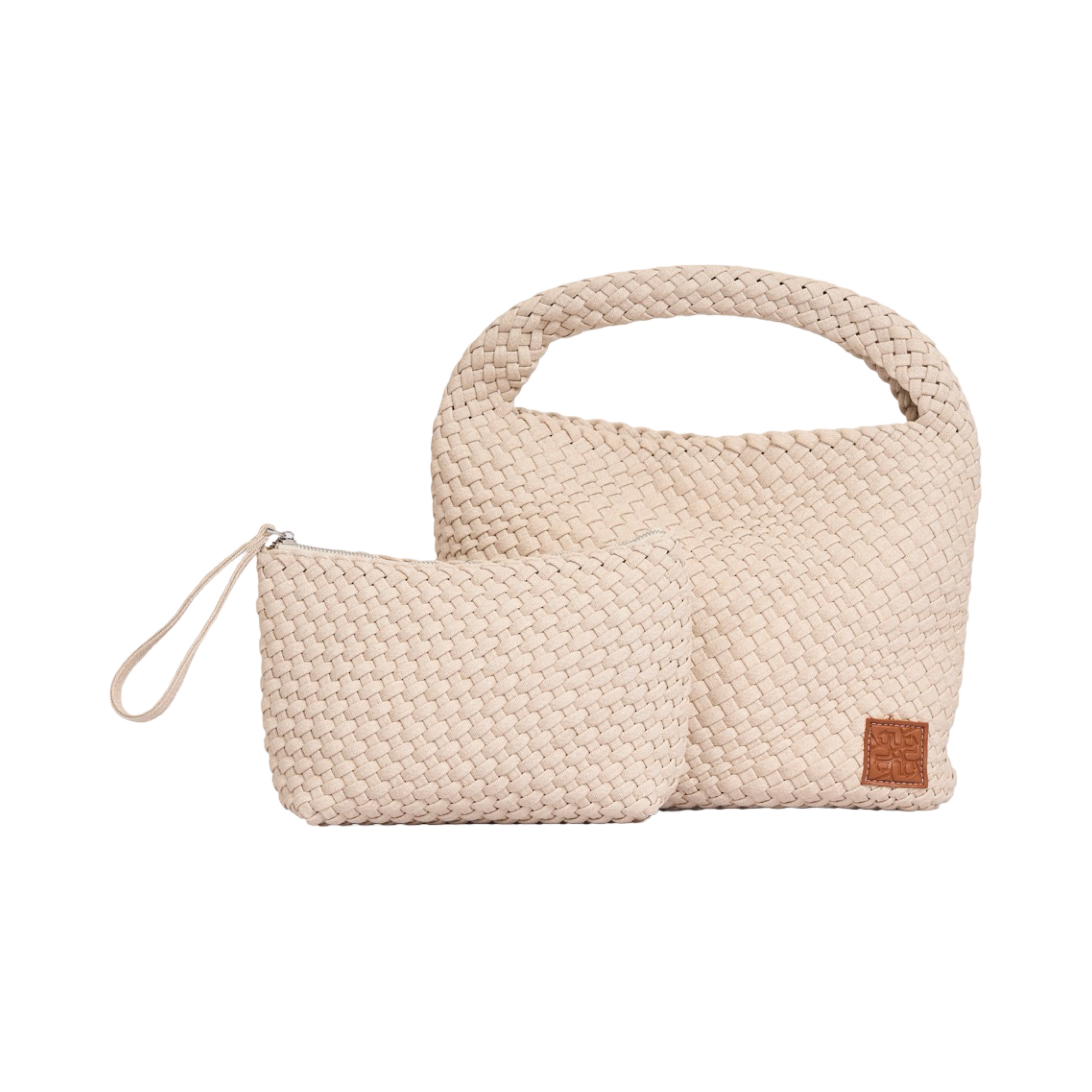Woven Tote Bag L – Ivory Denim