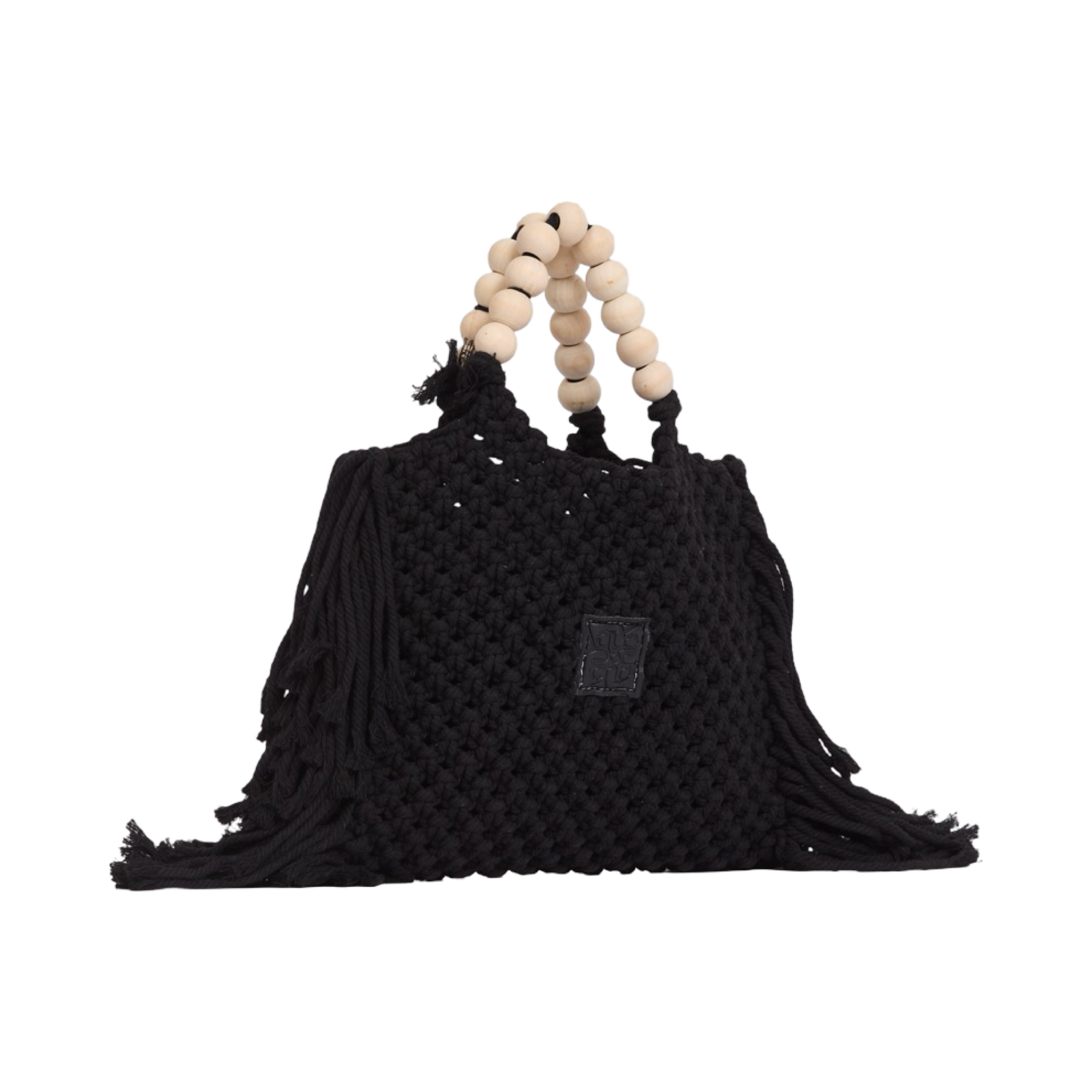 Everyday Earth – Fringe Macrame Handbag – Black