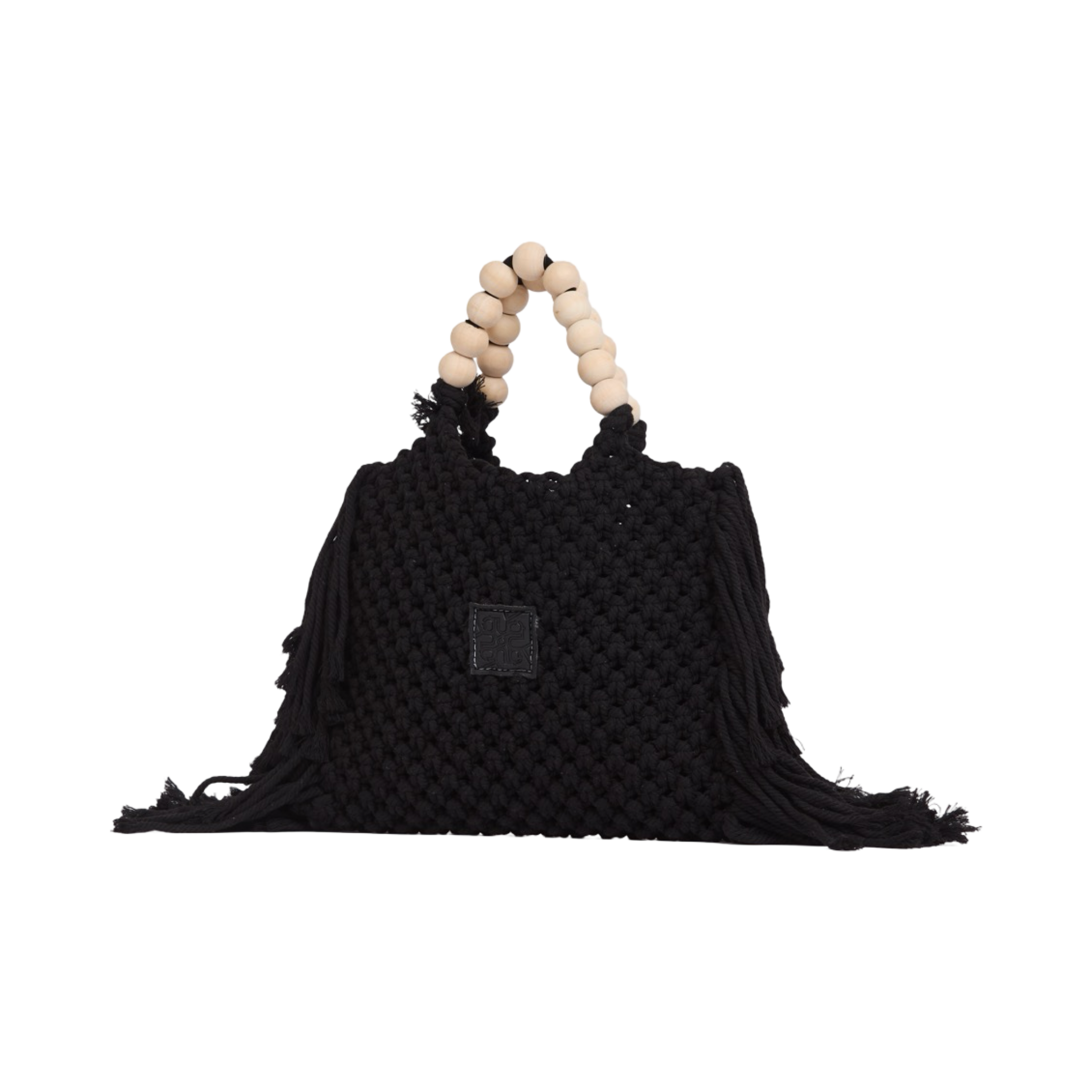 Everyday Earth – Fringe Macrame Handbag – Black