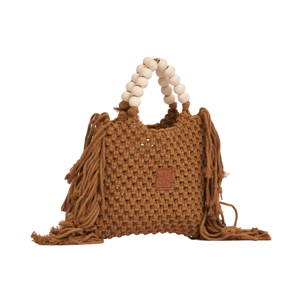 Everyday Earth – Fringe Macrame Handbag – Brown