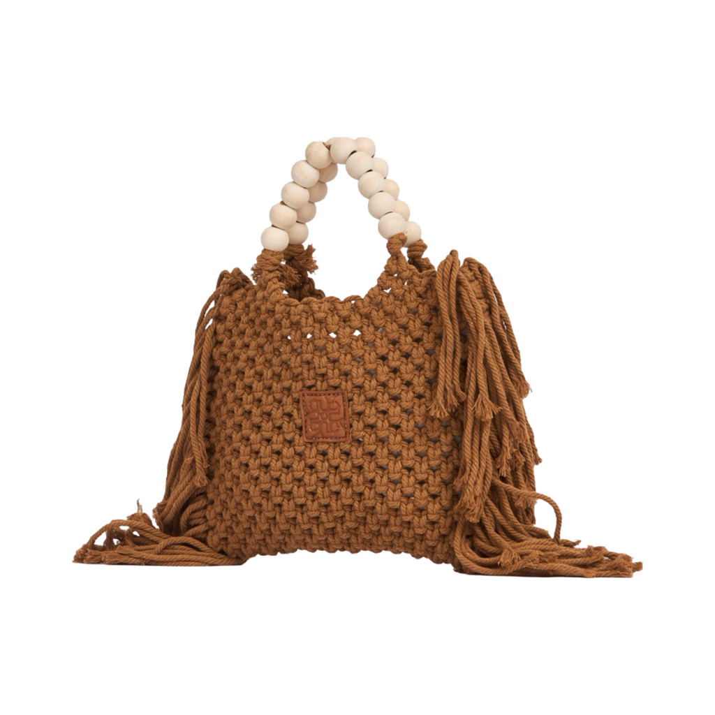 Everyday Earth – Fringe Macrame Handbag – Brown