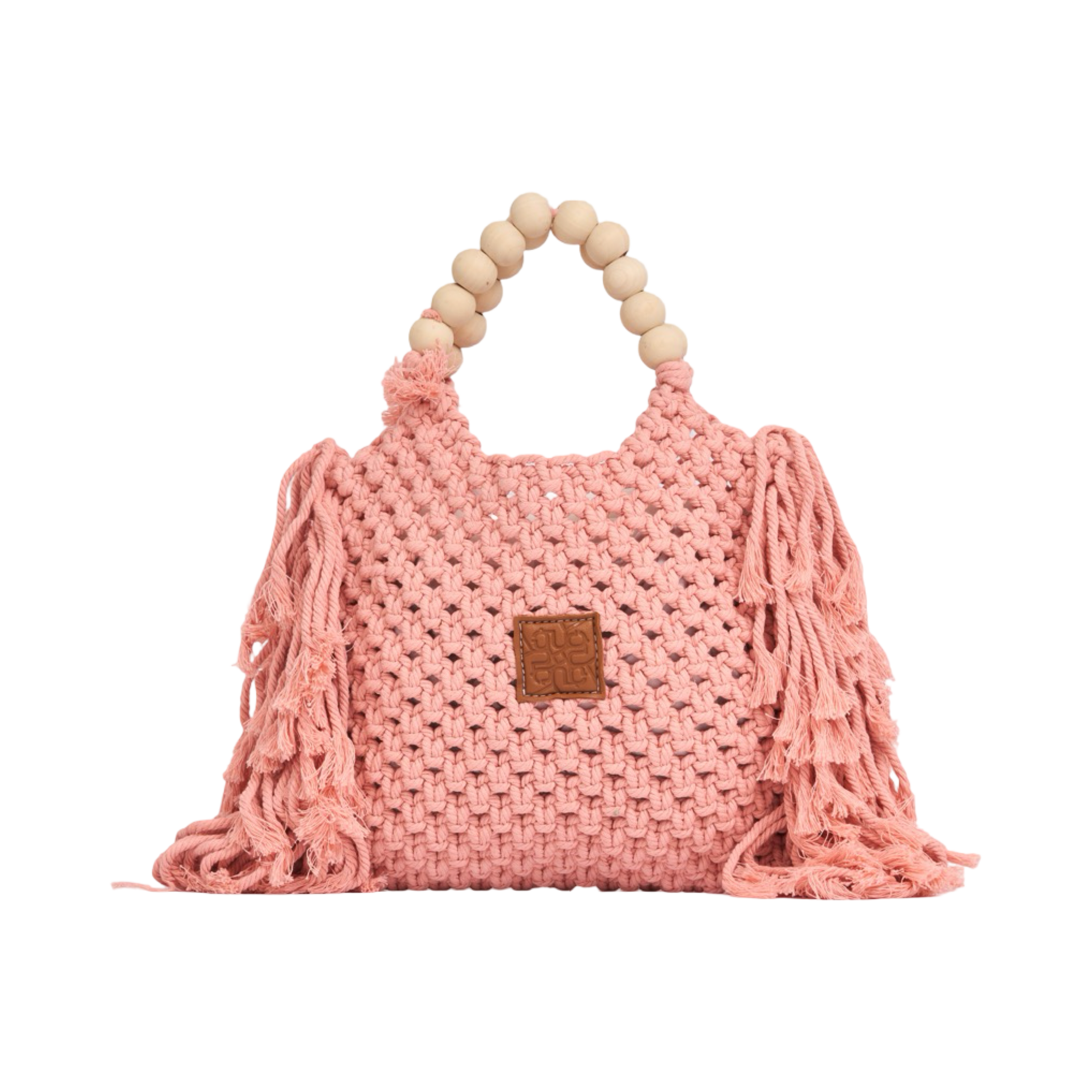 Everyday Earth – Fringe Macrame Handbag – Pink