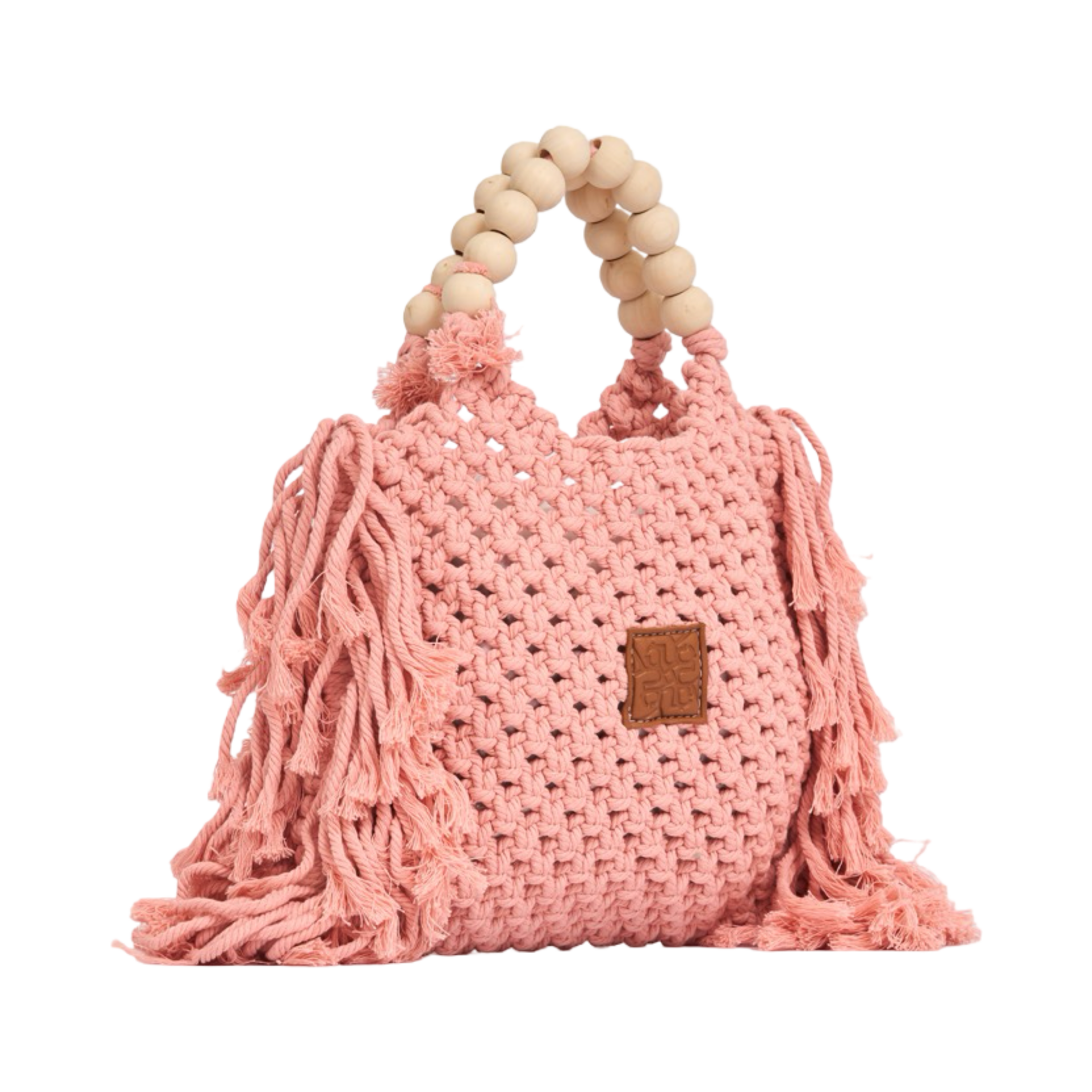 Everyday Earth – Fringe Macrame Handbag – Pink
