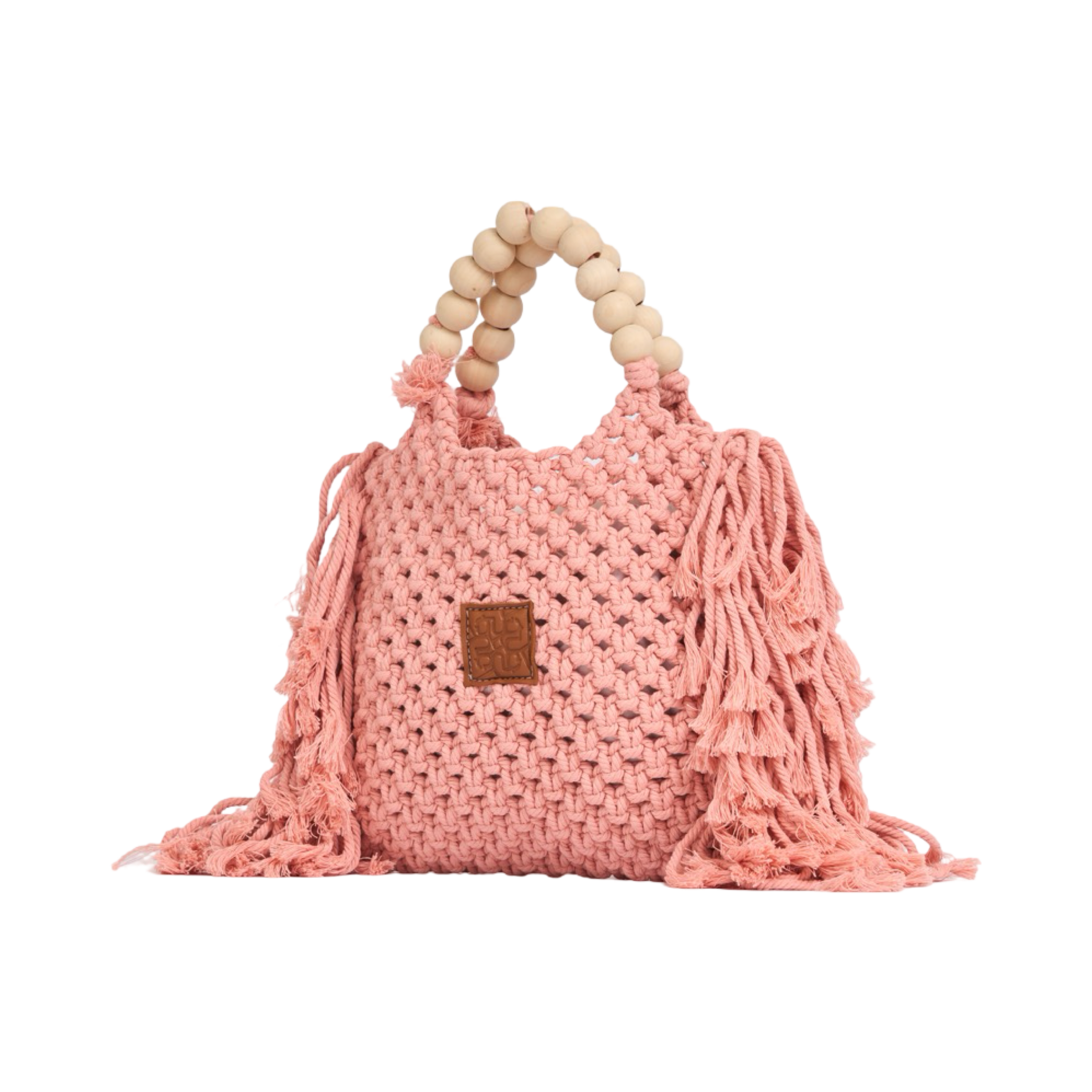 Everyday Earth – Fringe Macrame Handbag – Pink