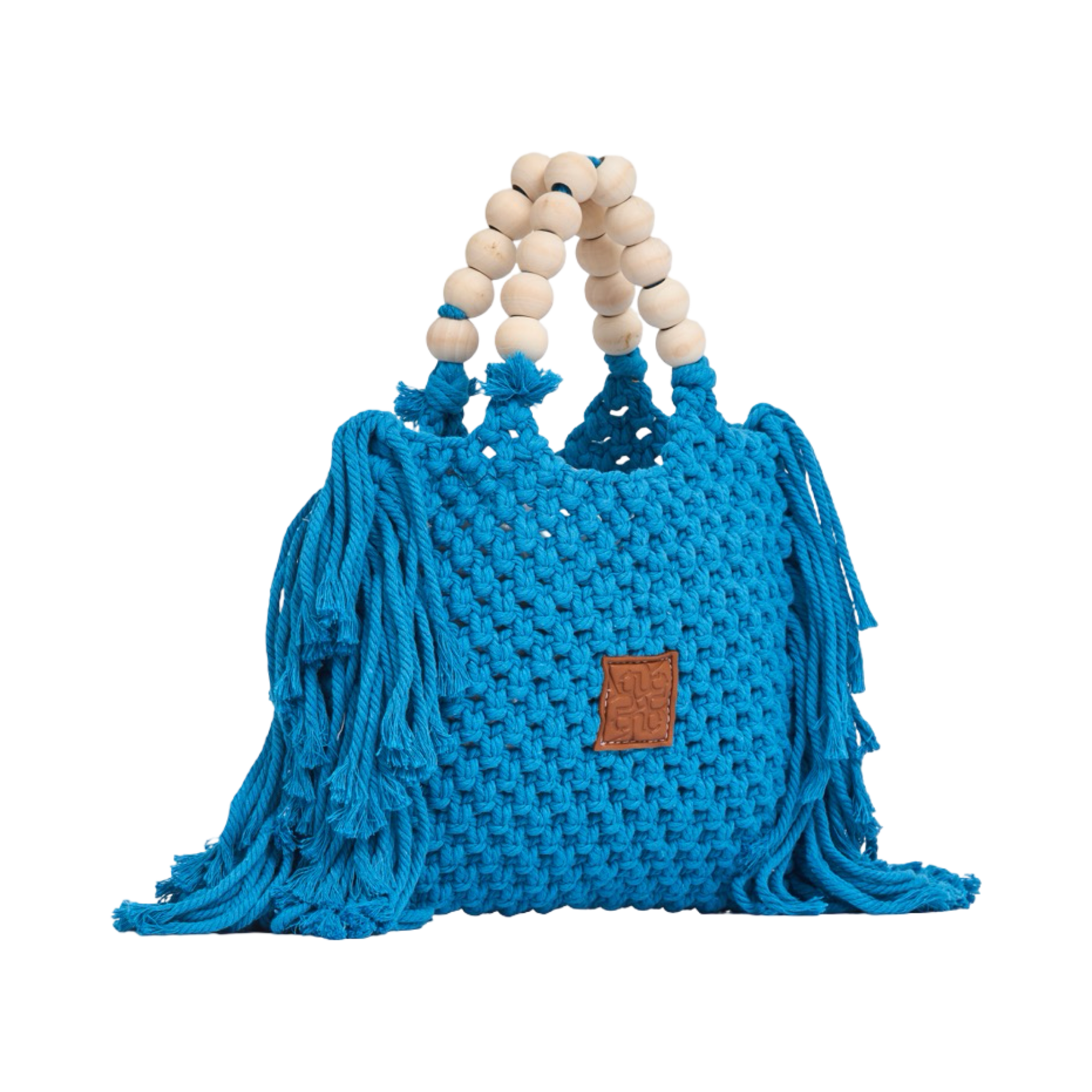 Everyday Earth – Fringe Macrame Handbag – Blue