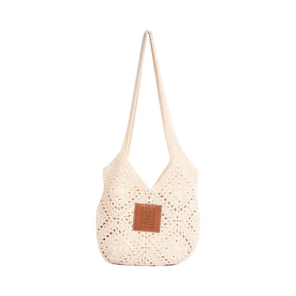 Knitted Tote Bag – Beige