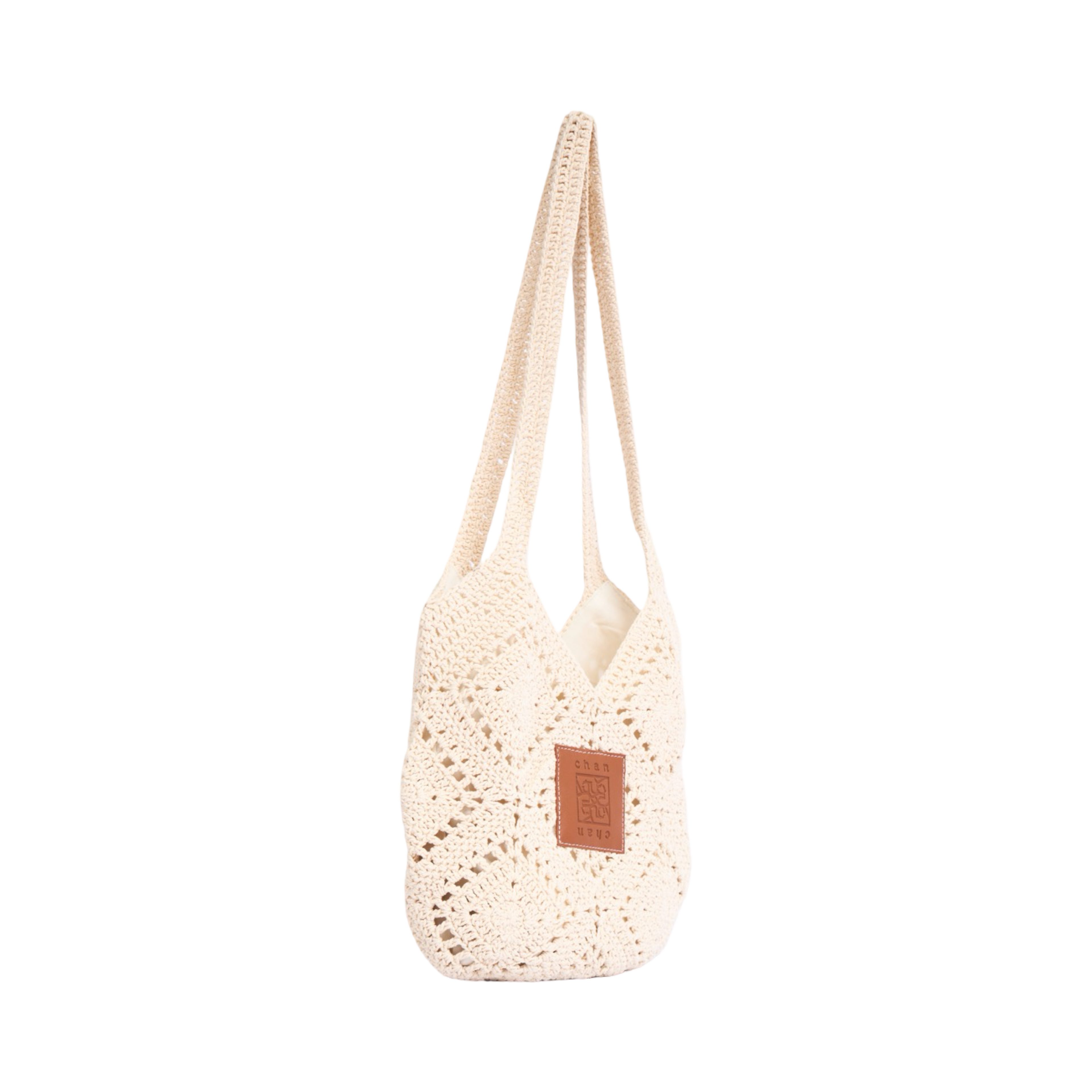 Knitted Tote Bag – Beige