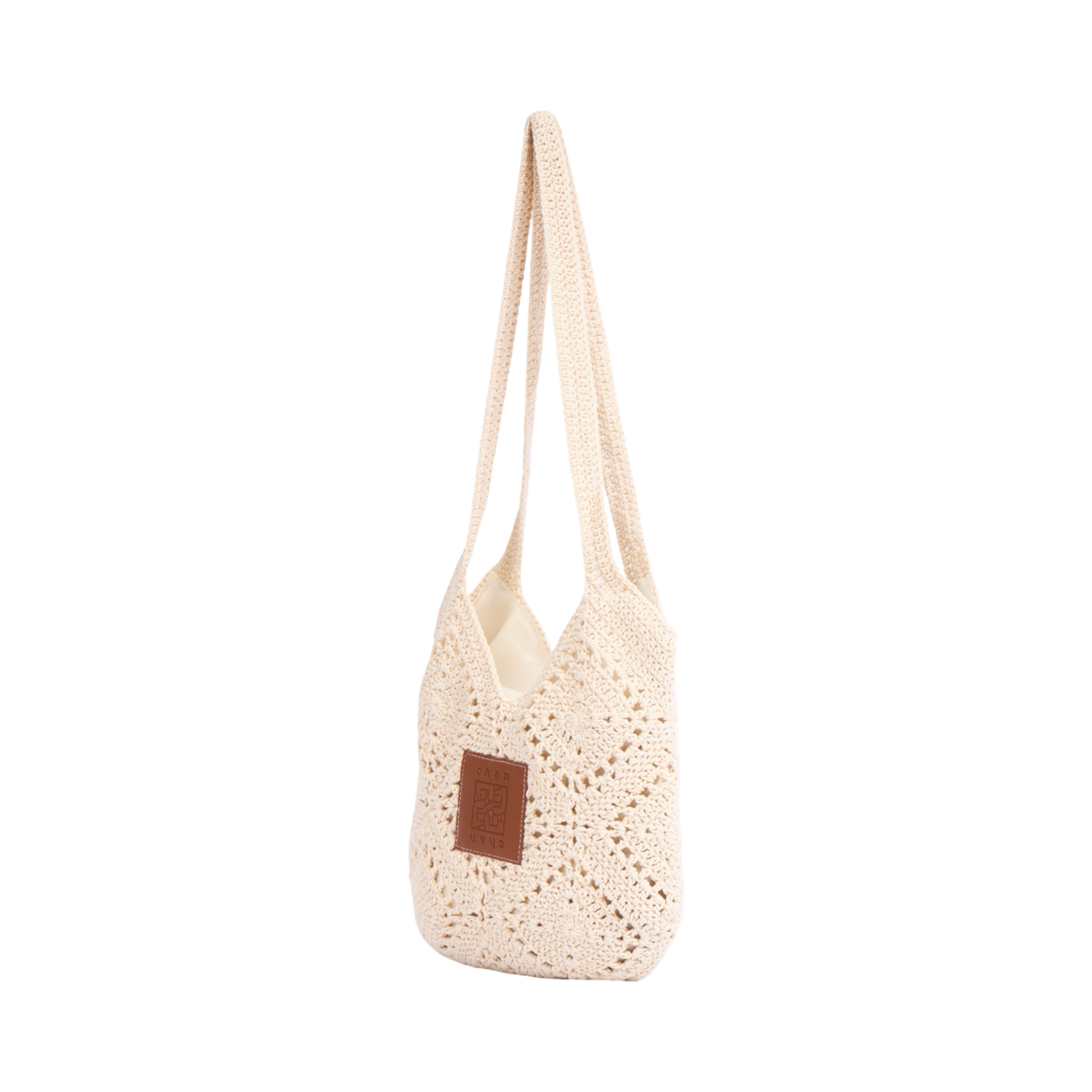 Knitted Tote Bag – Beige