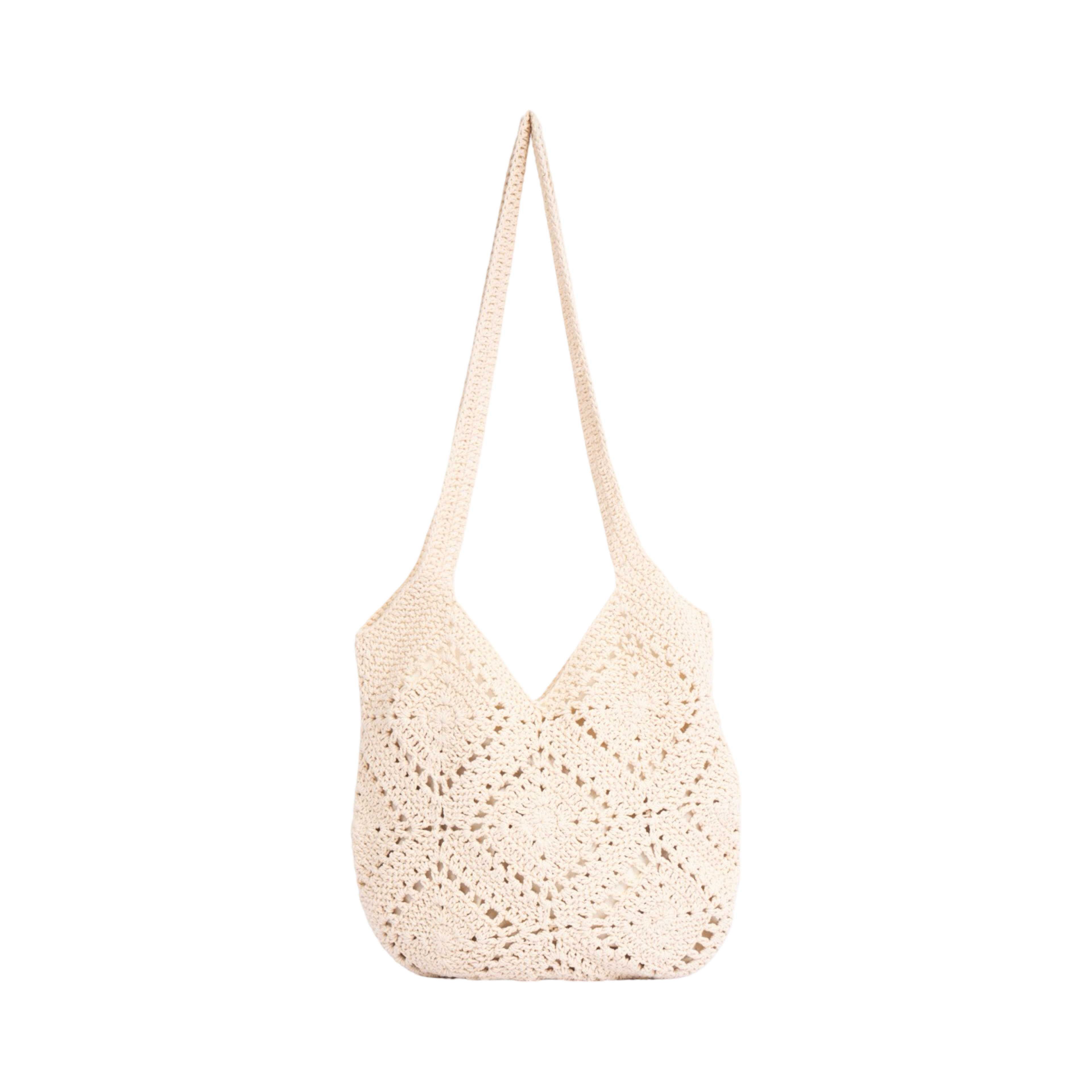 Knitted Tote Bag – Beige