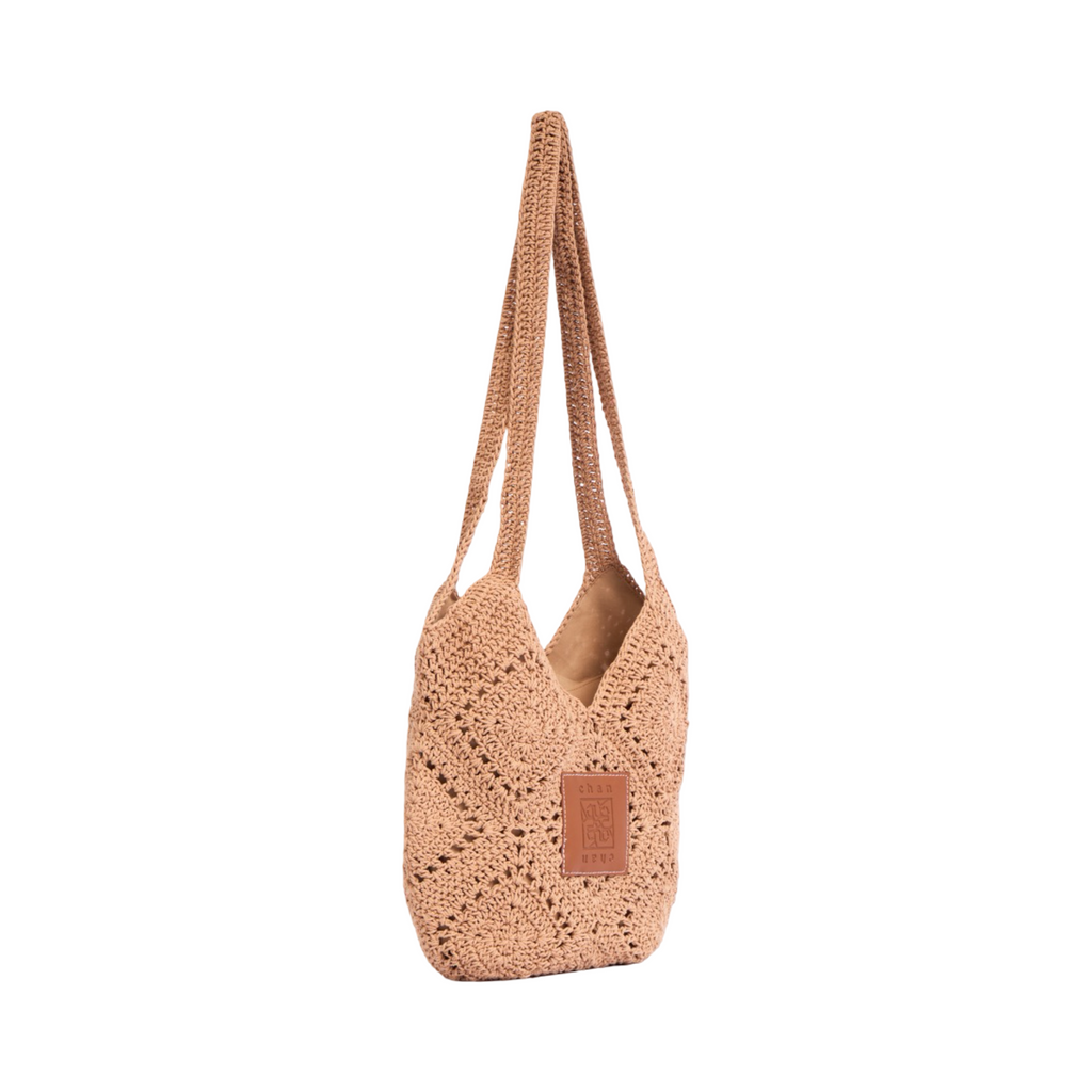 Knitted Tote Bag – Brown