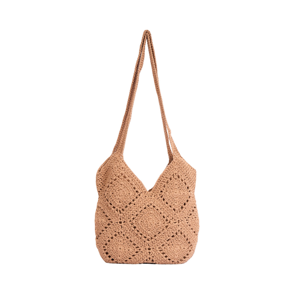 Knitted Tote Bag – Brown