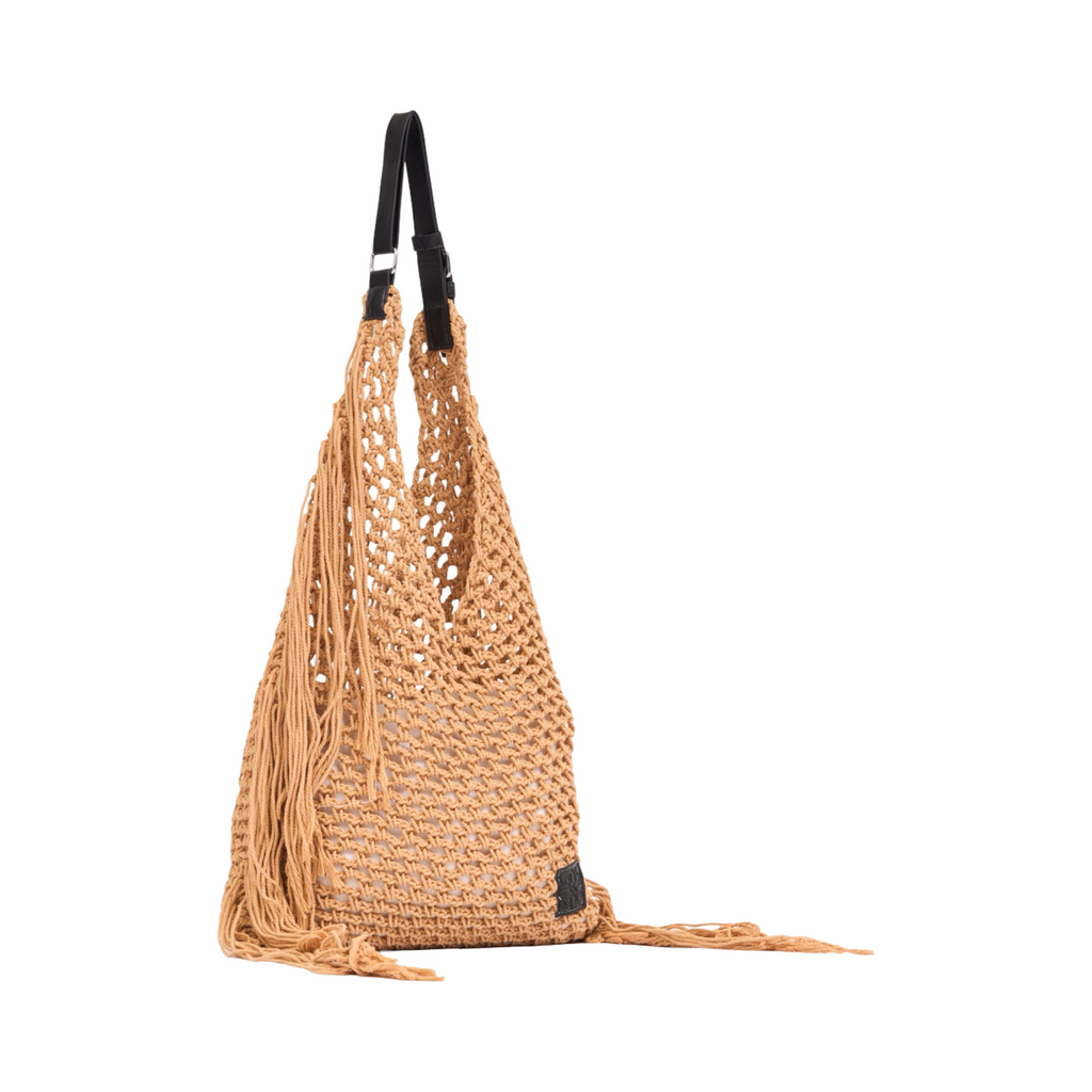 Everyday Earth – Fringe Crochet Hobo Bag – Brown