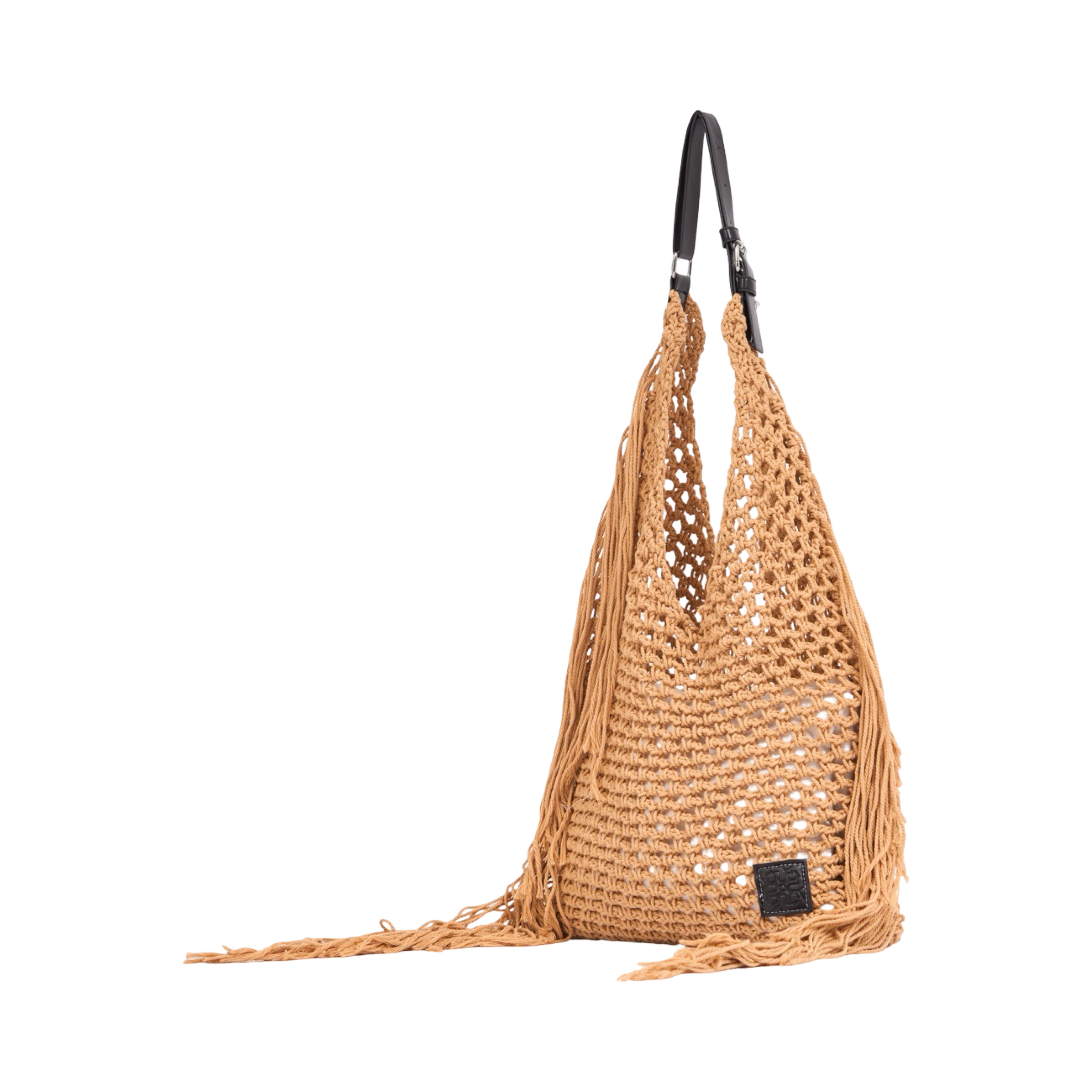 Everyday Earth – Fringe Crochet Hobo Bag – Brown