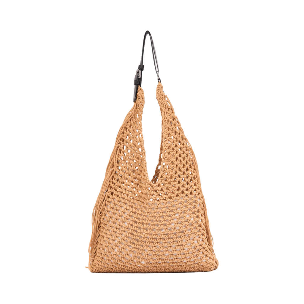 Everyday Earth – Fringe Crochet Hobo Bag – Brown