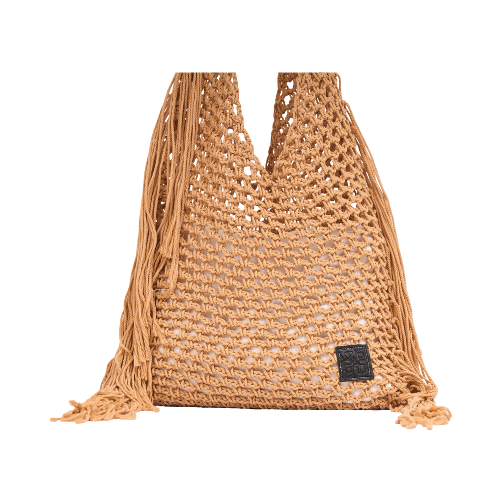 Everyday Earth – Fringe Crochet Hobo Bag – Brown