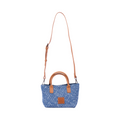 Midnight Weave – Woven Denim Mini Tote – Washed