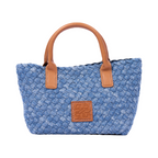 Signature Weave – Denim Mini Tote – Washed