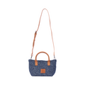 Midnight Weave – Woven Denim Mini Tote – Deep Fade