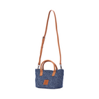 Signature Weave – Denim Shoulder Bag – Deep Fade