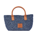 Signature Weave – Denim Shoulder Bag – Deep Fade