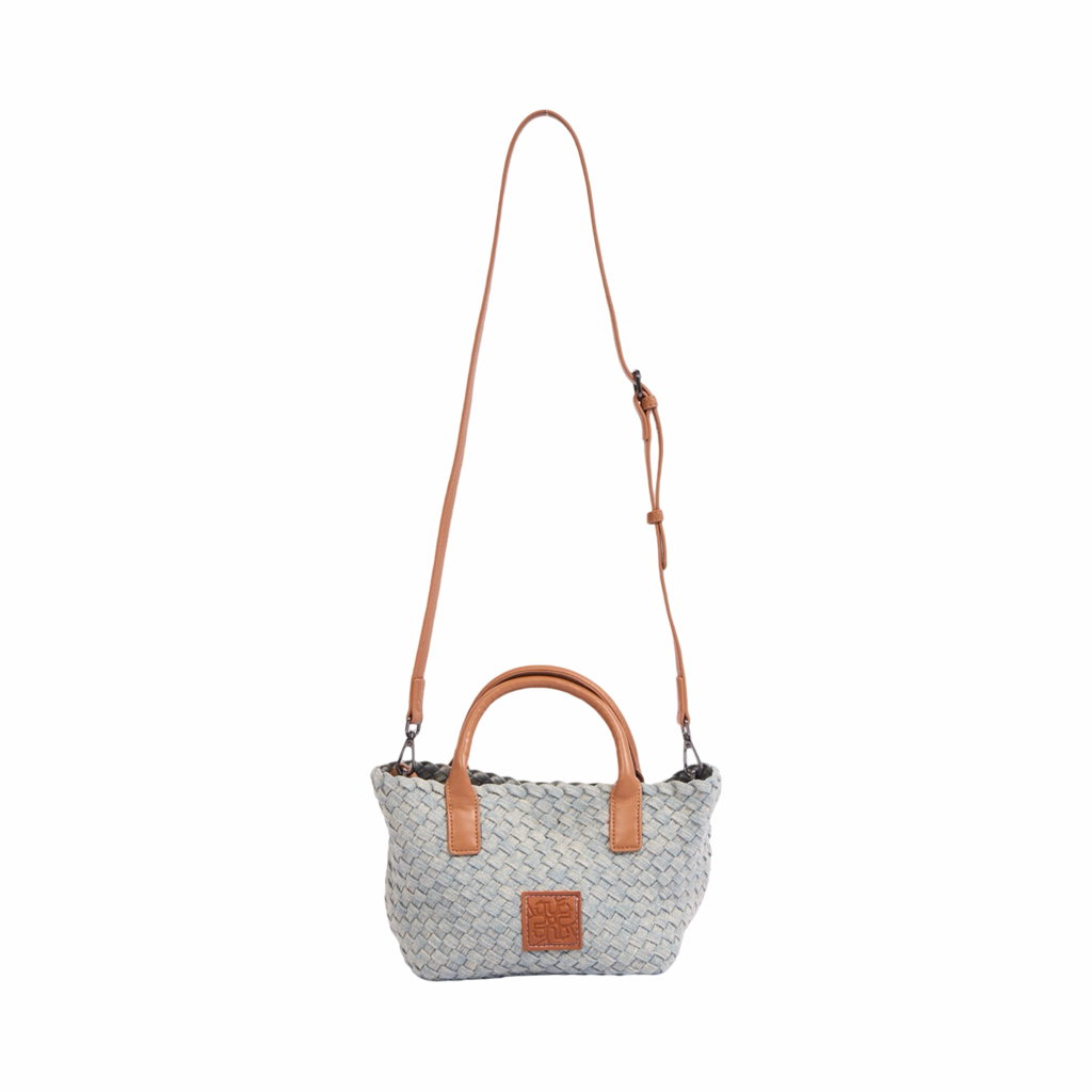Signature Weave – Denim Shoulder Bag – Light