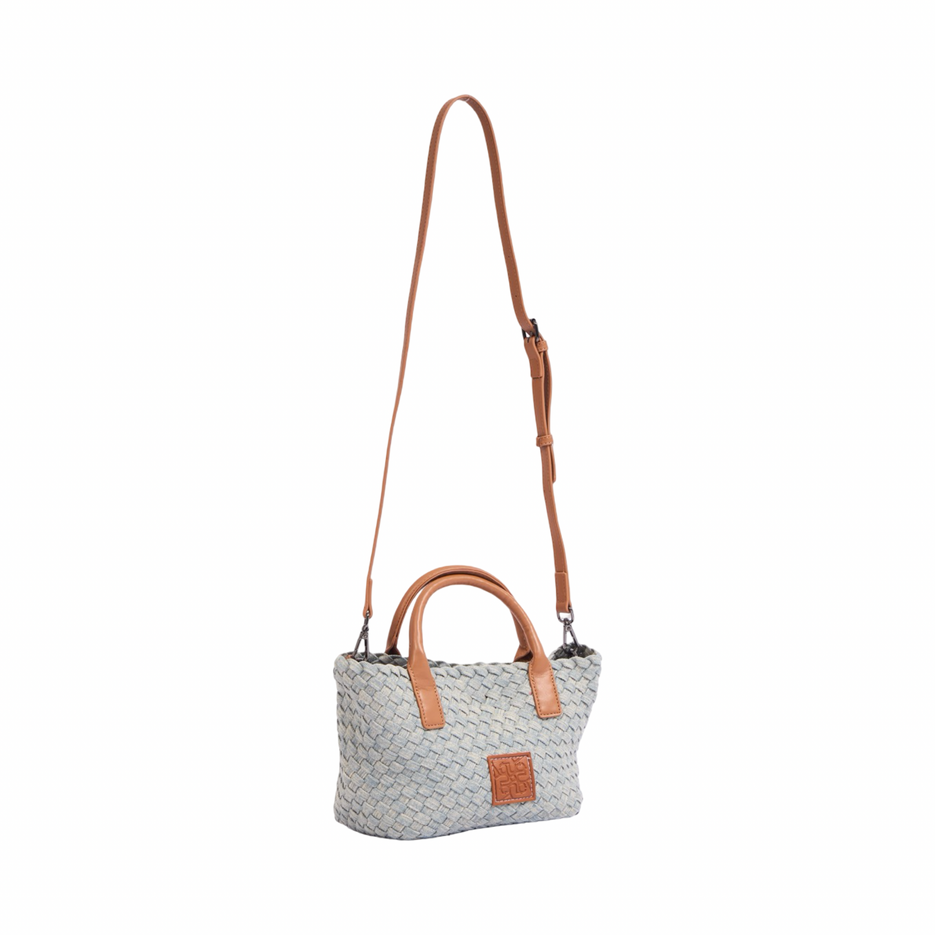 Signature Weave – Denim Shoulder Bag – Light