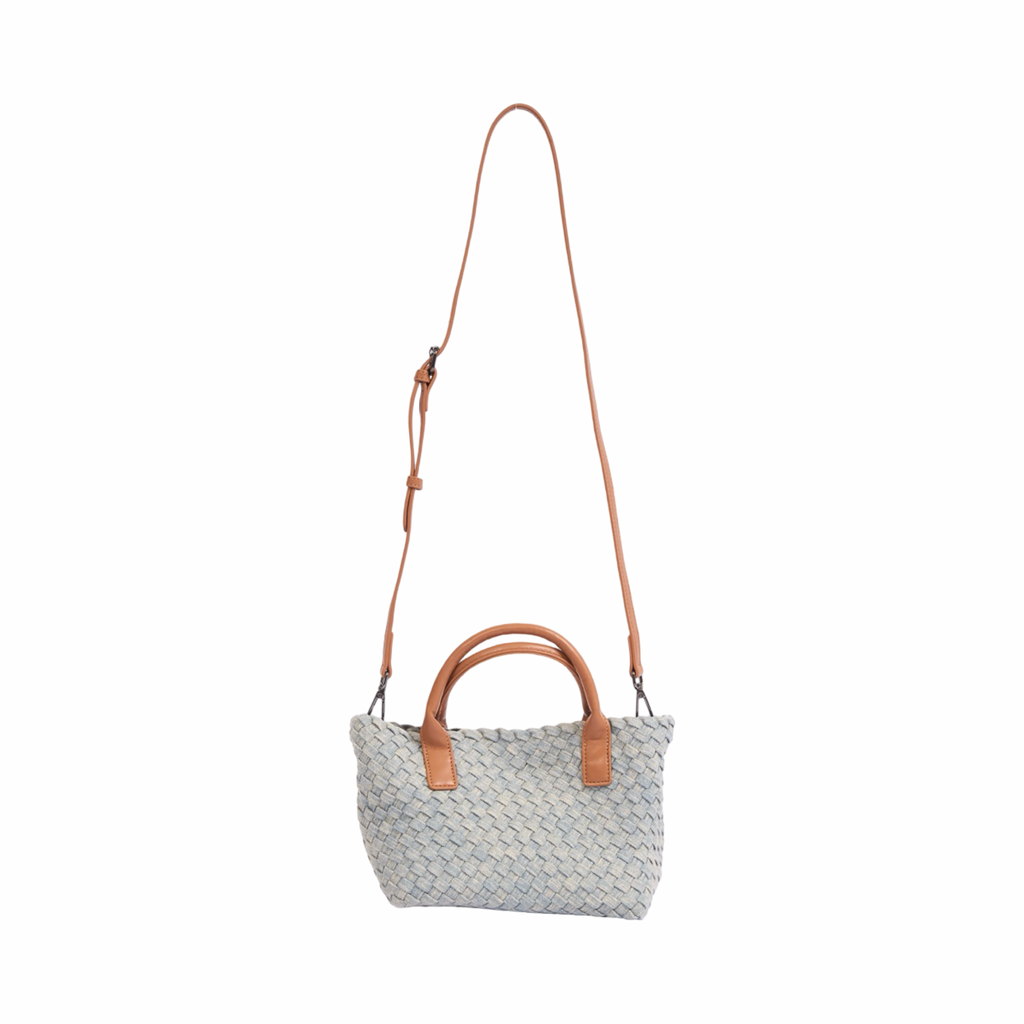 Signature Weave – Denim Shoulder Bag – Light