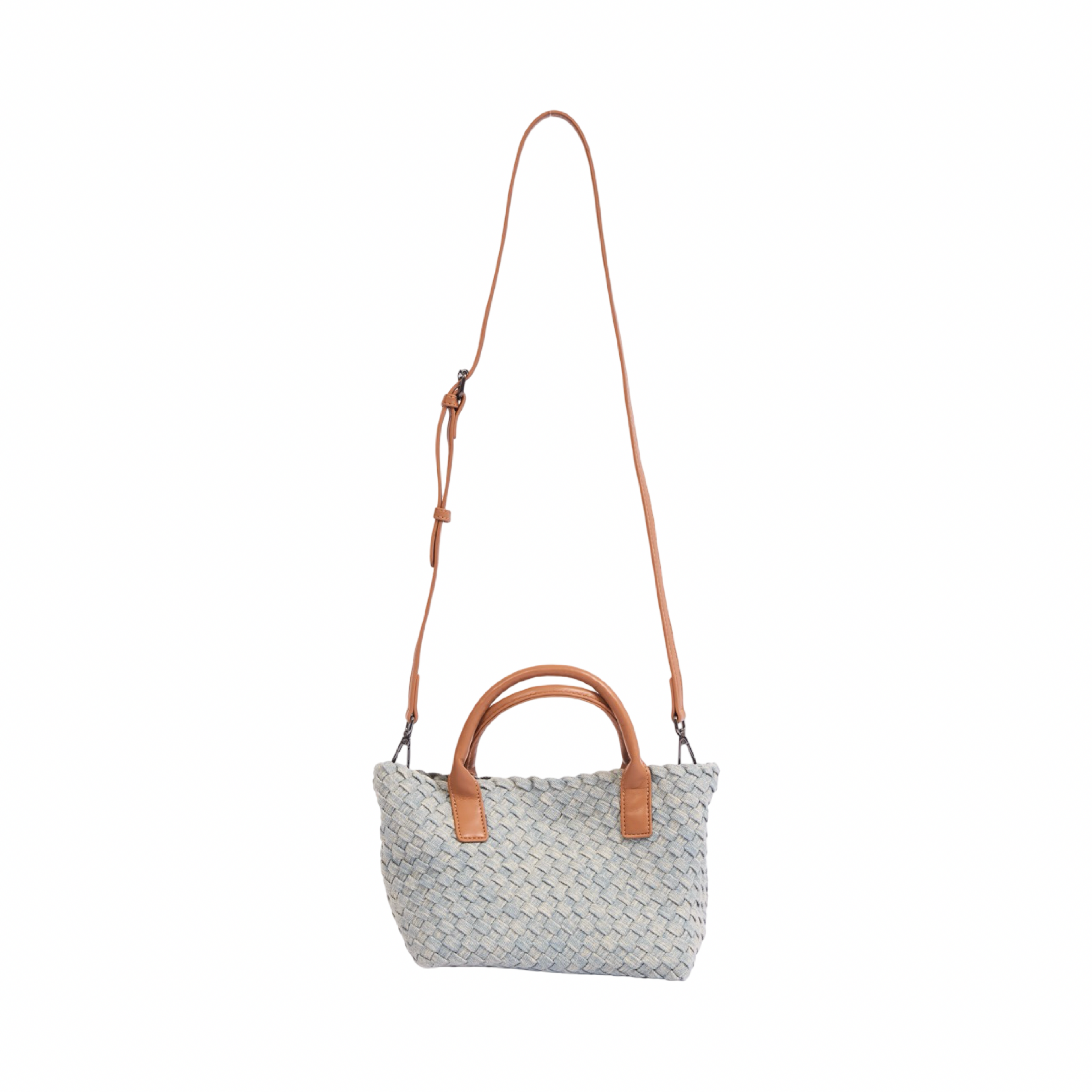 Signature Weave – Denim Shoulder Bag – Light