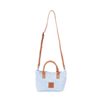 Signature Weave – Denim Shoulder Bag – Sky Blue