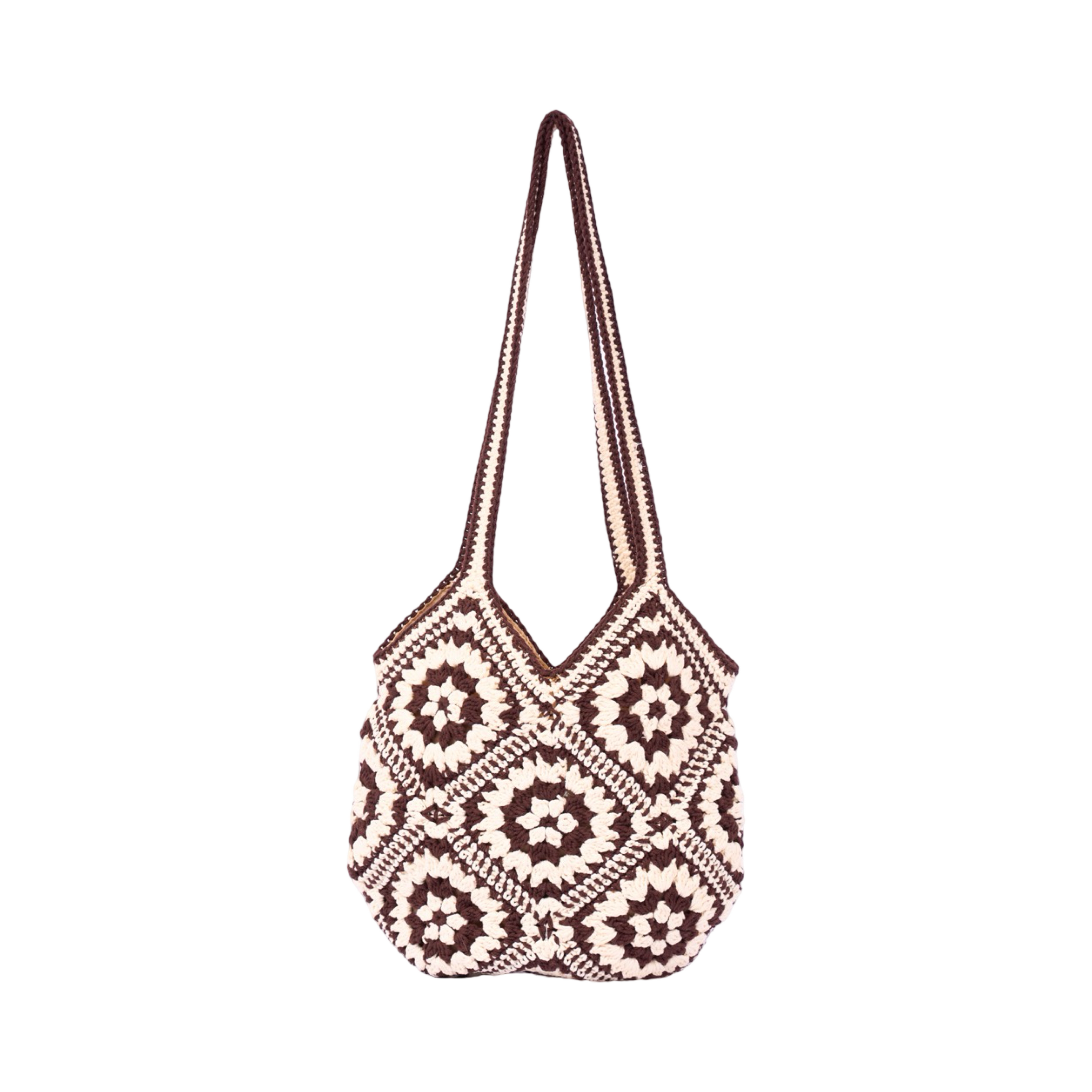 Everyday Earth – Boho Knitted Bag – Dark Brown