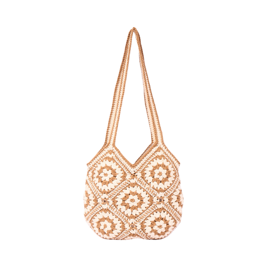 Everyday Earth – Boho Knitted Bag – Light Brown