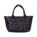 Urban Weave Collection – Mini Top Handle Bag – Black