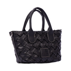 Urban Weave – Mini Top Handle Bag – Black