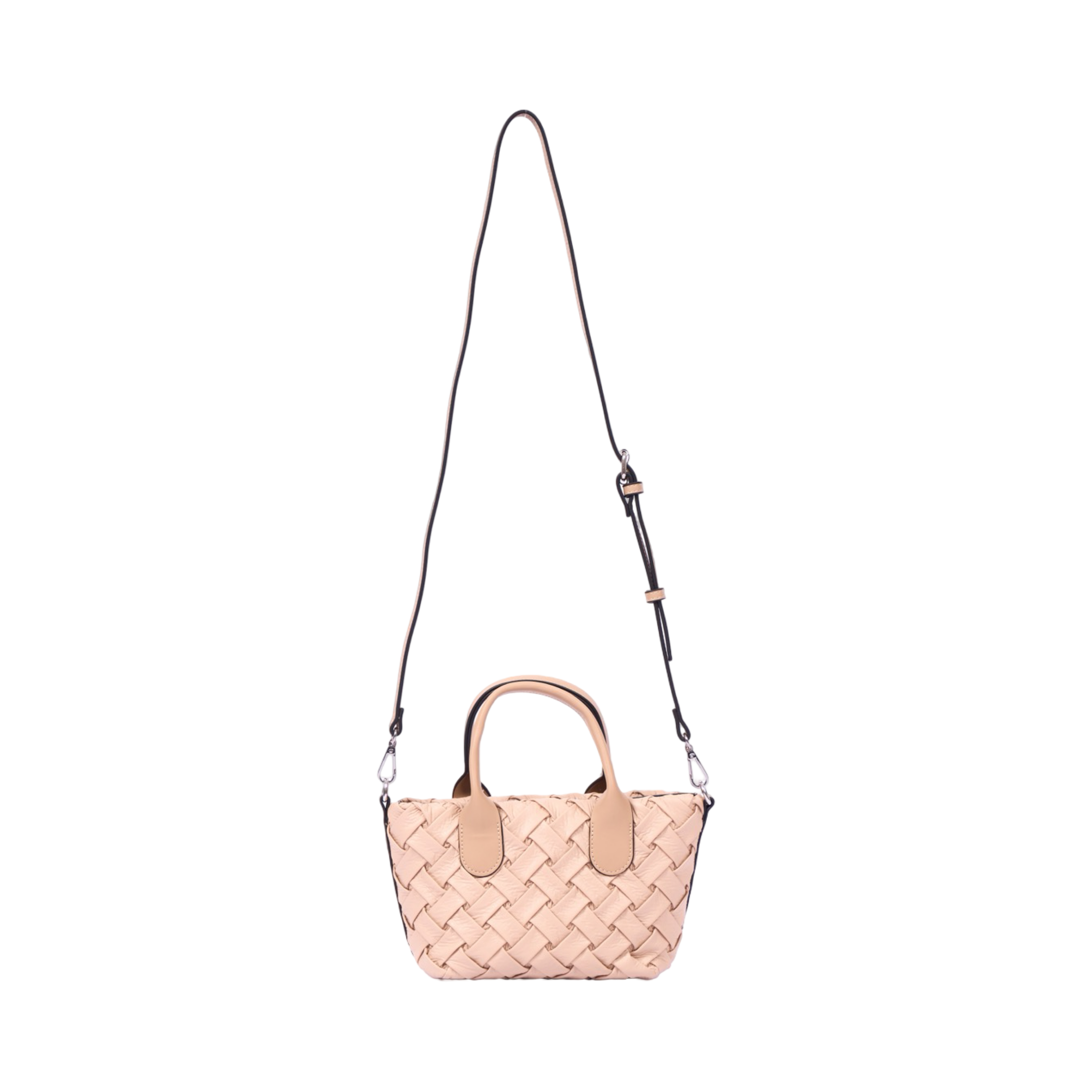 Urban Weave Collection – Mini Top Handle Bag – Beige