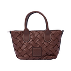 Urban Weave – Mini Top Handle Bag – Chocolate