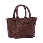 Urban Weave – Mini Top Handle Bag – Chocolate