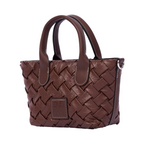Urban Weave – Mini Top Handle Bag – Chocolate