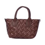Urban Weave – Mini Top Handle Bag – Chocolate
