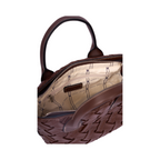 Urban Weave – Mini Top Handle Bag – Chocolate