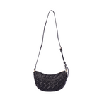 Urban Weave – Half Moon Crossbody Bag – Black