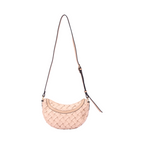 Urban Weave – Half Moon Crossbody Bag – Beige