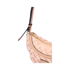 Urban Weave – Half Moon Crossbody Bag – Beige