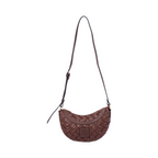 Urban Weave – Half Moon Crossbody Bag – Chocolate