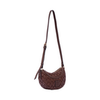 Urban Weave – Half Moon Crossbody Bag – Chocolate