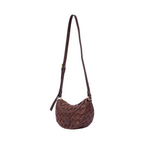 Urban Weave – Half Moon Crossbody Bag – Chocolate