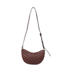 Urban Weave – Half Moon Crossbody Bag – Chocolate