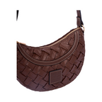 Urban Weave – Half Moon Crossbody Bag – Chocolate
