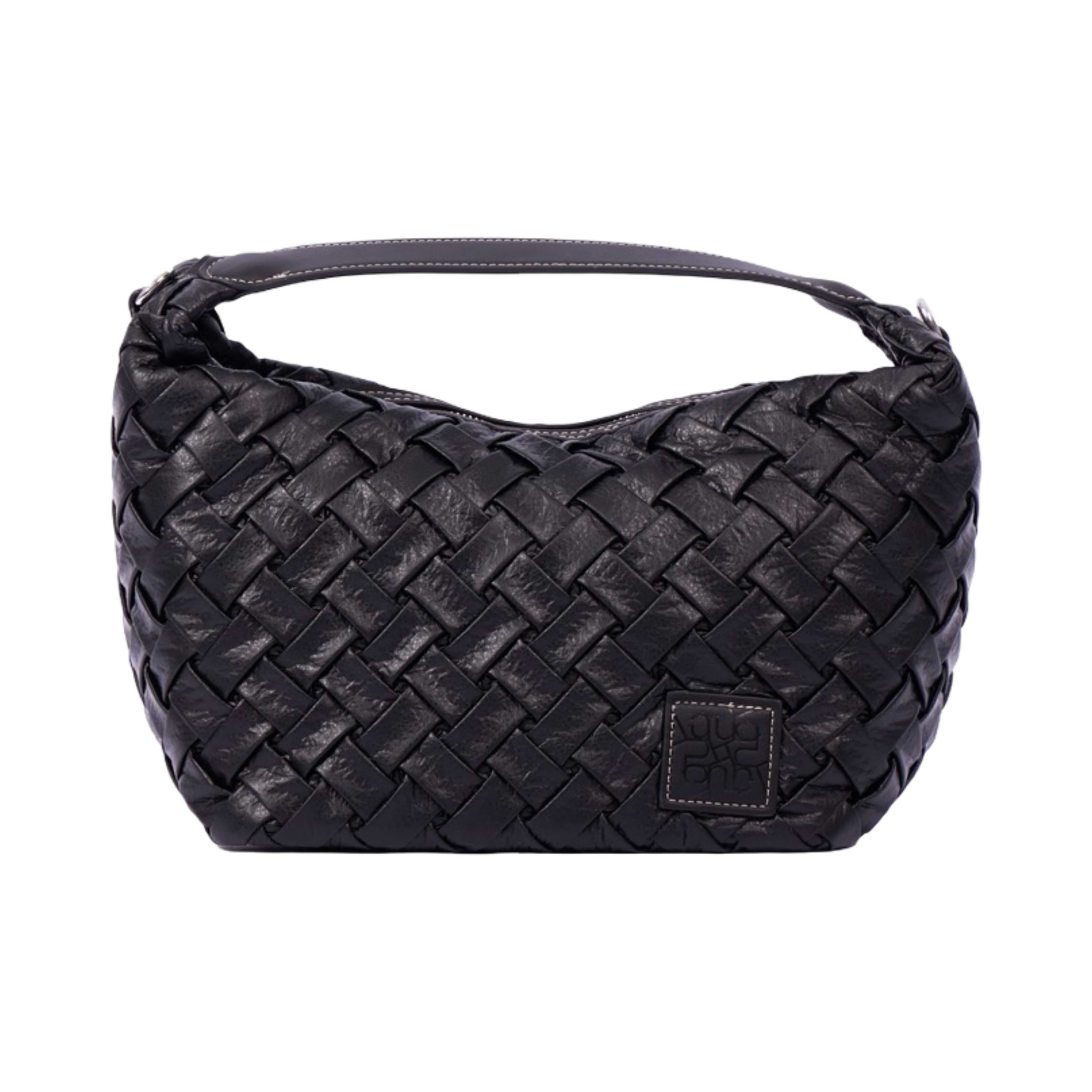 Urban Weave Collection – Crescent Shoulder Bag – Black
