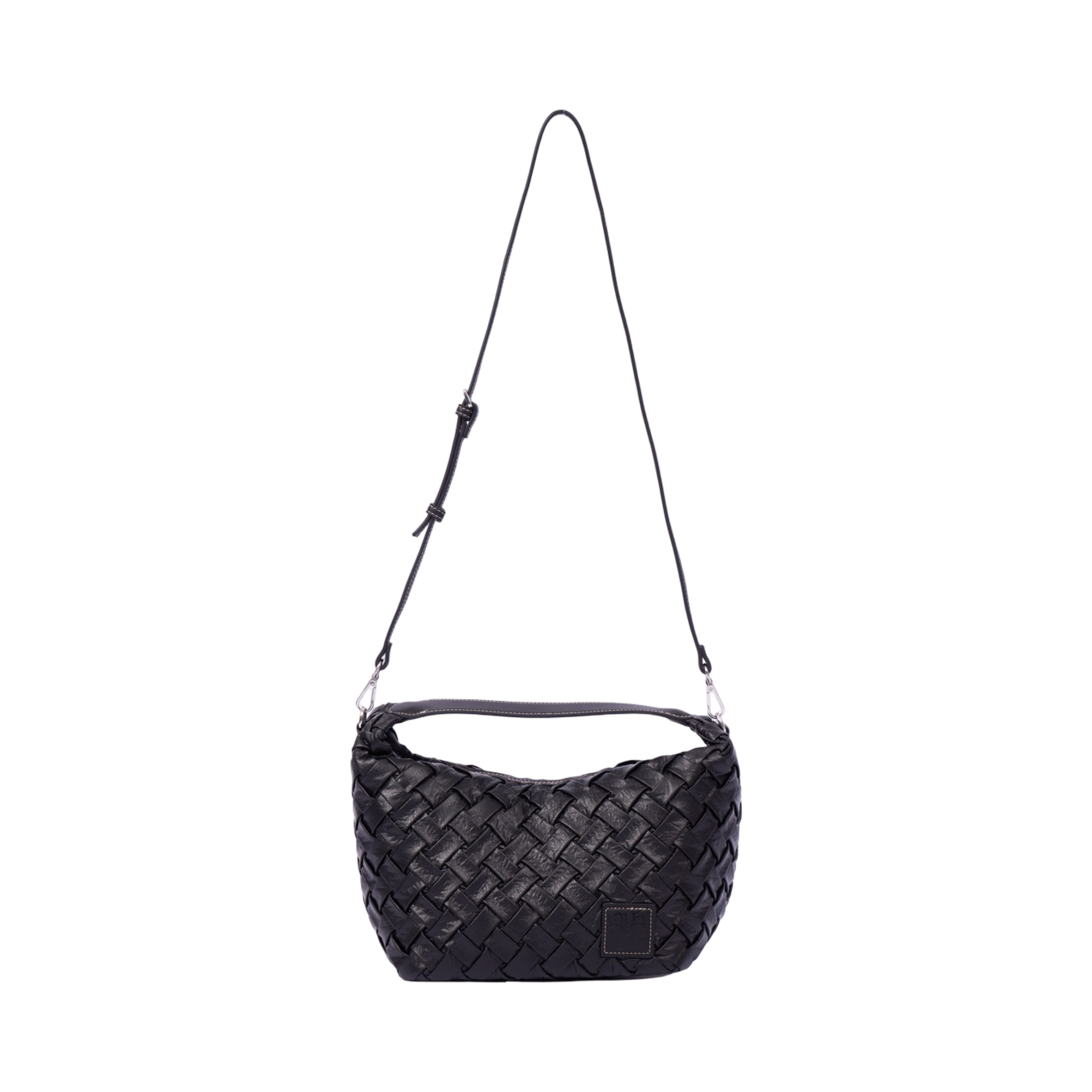 Urban Weave Collection – Crescent Shoulder Bag – Black